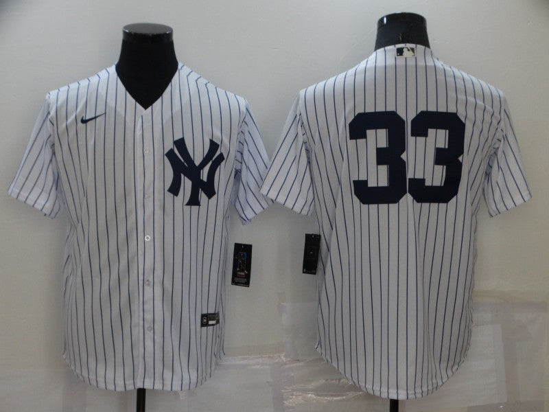 Men's New York Yankees Nick Swisher #33 White Replica Player Name Jersey1