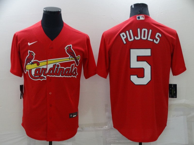 Men's St. Louis Cardinals Albert Pujols #5 Red Replica Baseball Jersey1
