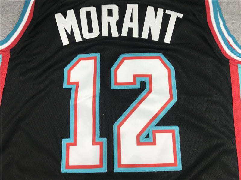 Men's Memphis Grizzlies Ja Morant #12 Black Classics Swingman Jersey1