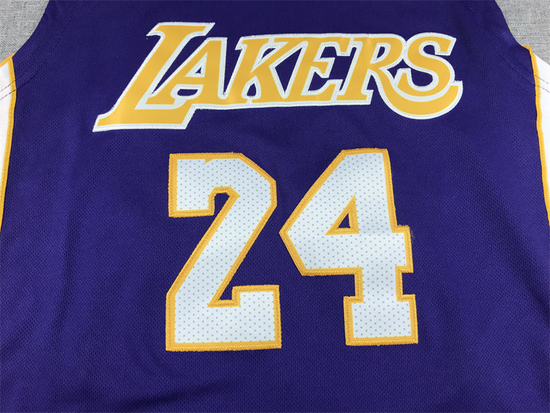 Men's Los Angeles Lakers Kobe Bryant #24 Purple 2007-08 Hardwood Classics Swingman Jersey1