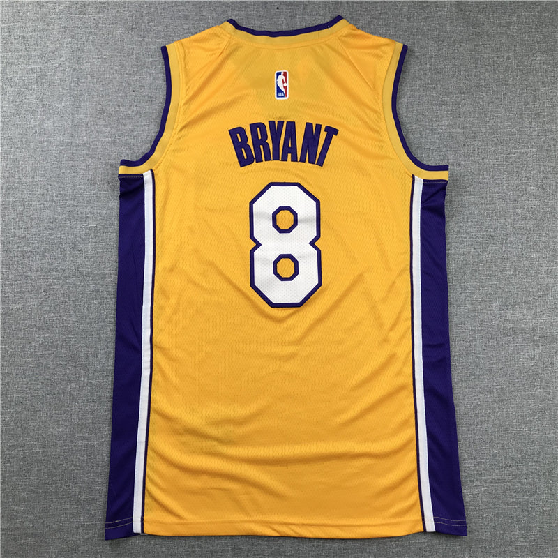 Men's Los Angeles Lakers Kobe Bryant Yellow #8 Swingman Player Jersey1