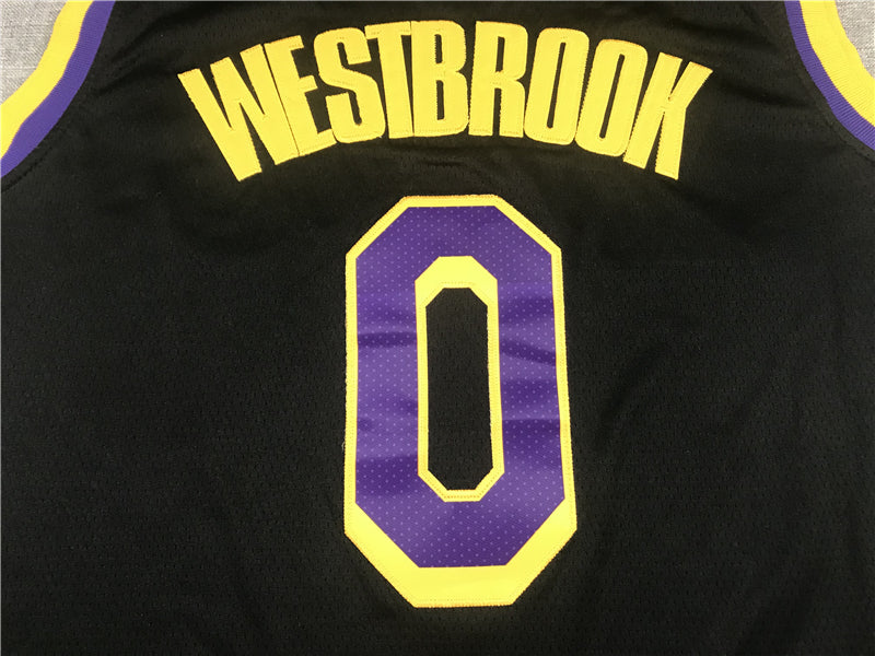 Men's Los Angeles Lakers Russell Westbrook Black 2020/21 Swingman Player Jersey1