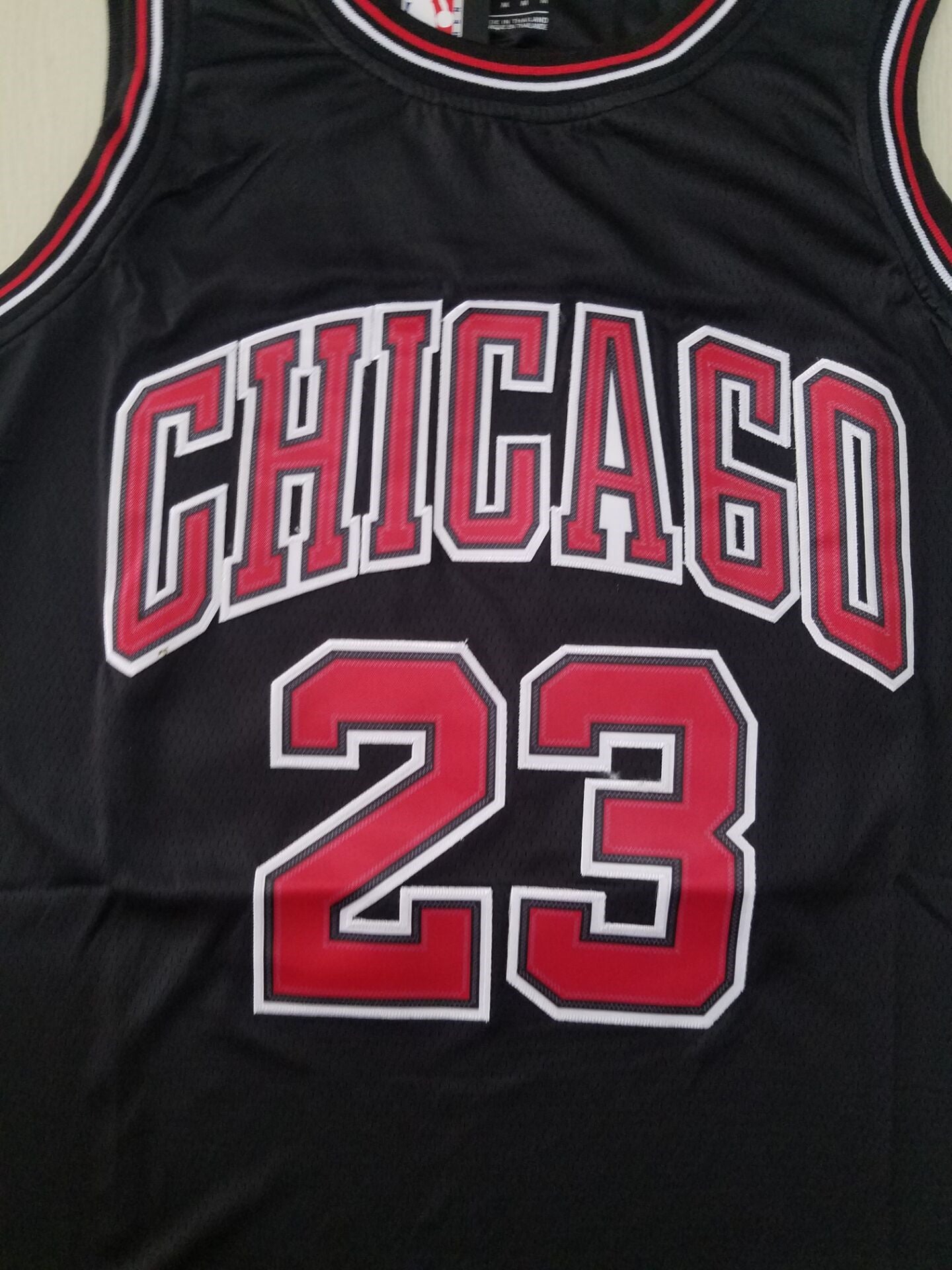 Men's Chicago Bulls Michael Jordan #23 Black Fast Break Replica Player Jersey1