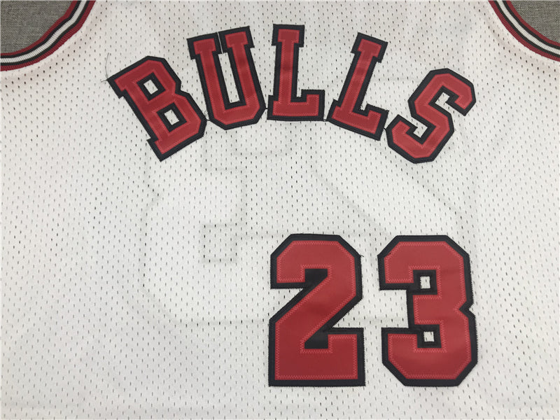 Men's Chicago Bulls Michael Jordan White 1984-85 Hardwood Classics Jersey1