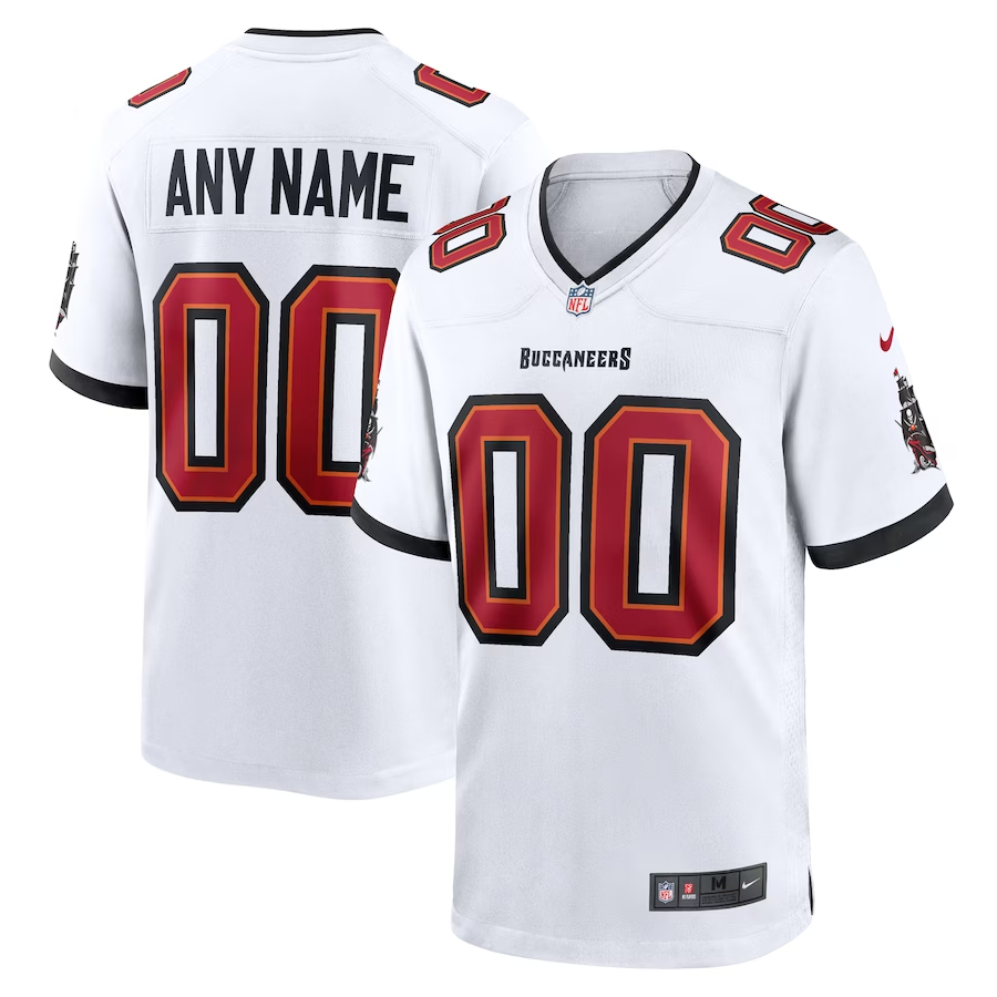 Custom Tampa Bay Buccaneers White Game Jersey1