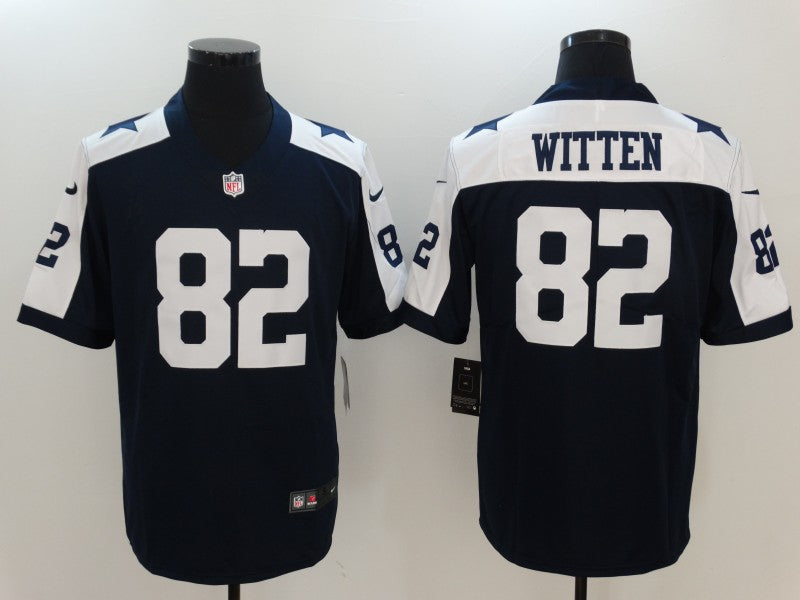 Men's Dallas Cowboys Jason Witten #82 Navy Alternate Custom1 Game Jersey1