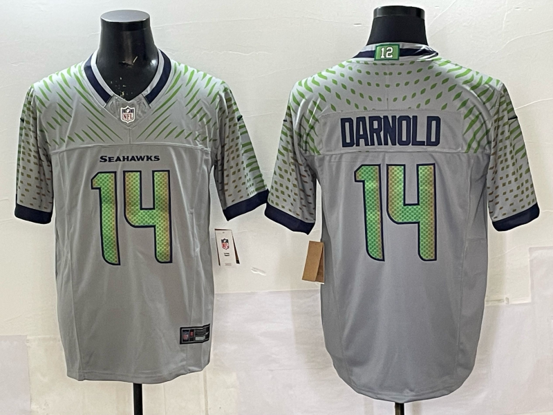 Sam Darnold Seattle Seahawks Wolf Gray Jersey