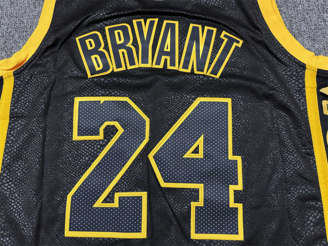 Men's Los Angeles Lakers Kobe Bryant #8-24 Black Swingman Jersey1