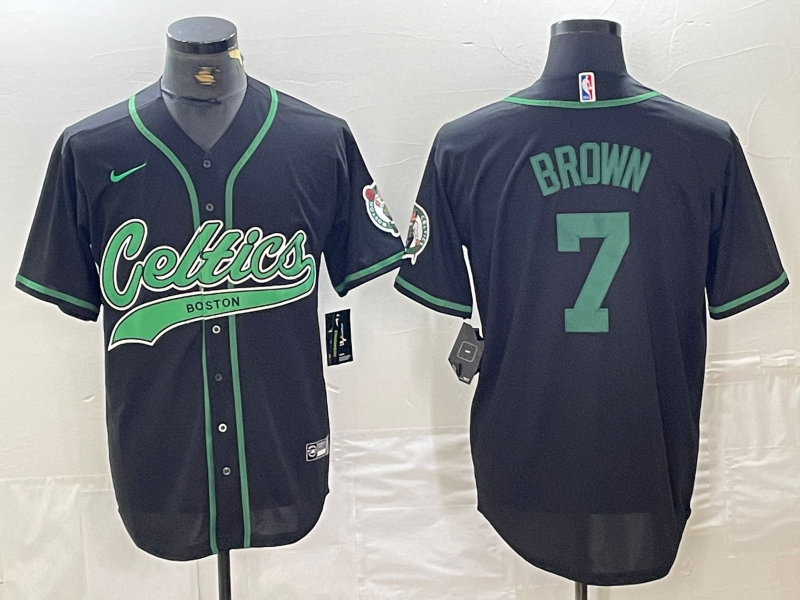 Jaylen Brown #7 Boston Celtics Black Replica Player Jersey