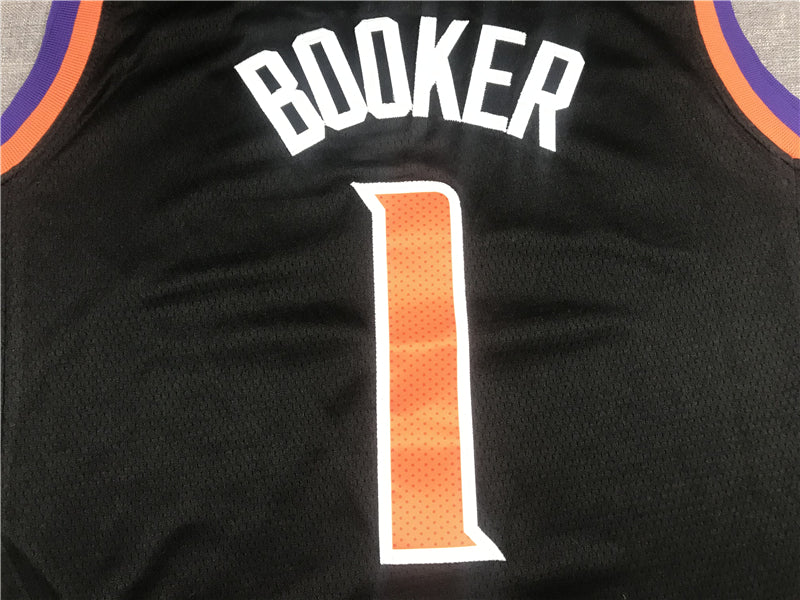 Men's Phoenix Suns Devin Booker #1 NBA Black Replica Jersey1 - City Edition