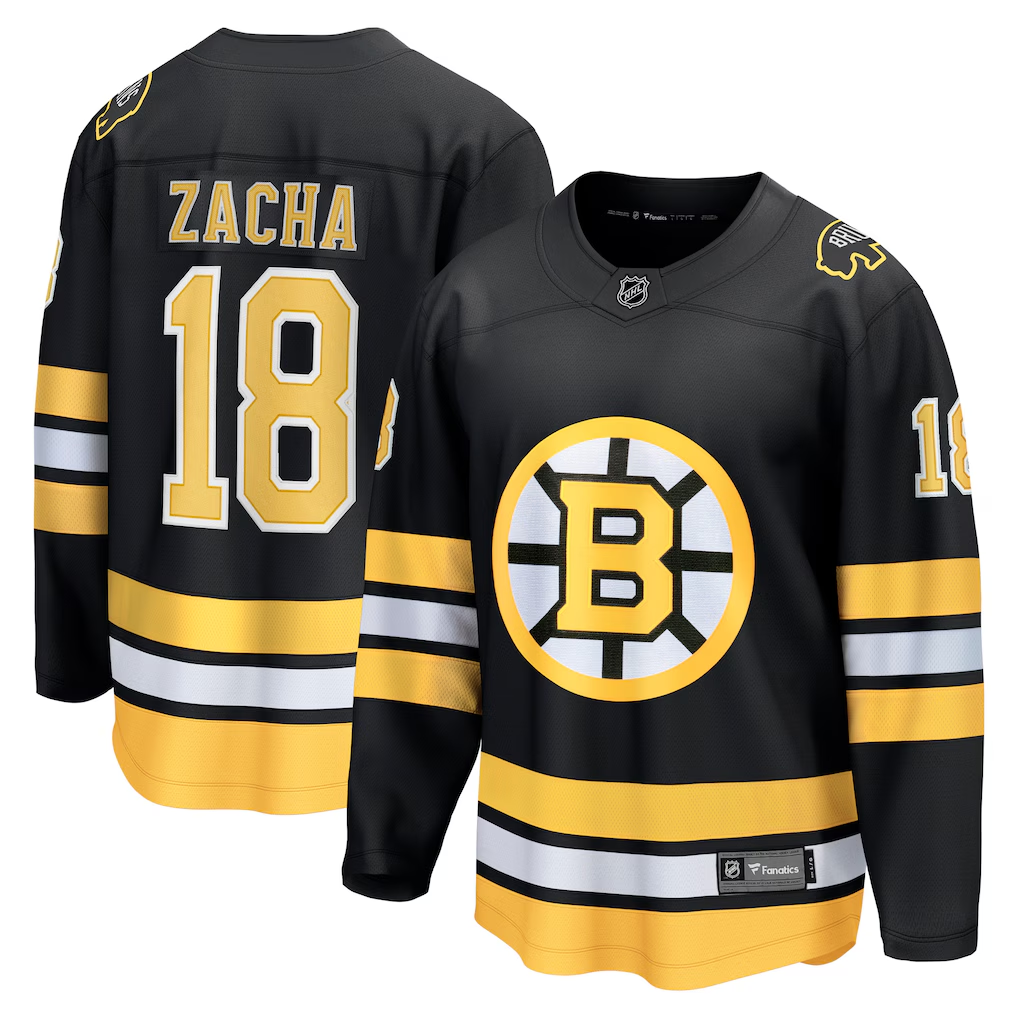 Men's Boston Bruins Pavel Zacha #18 Fanatics Black Jersey