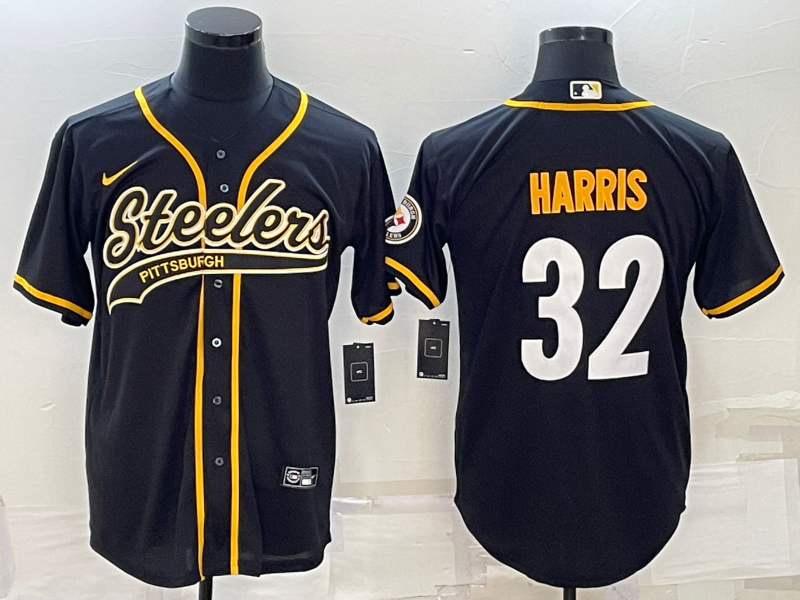 Men's Pittsburgh Steelers Franco Harris #32 Black Vapor Limited Jersey1