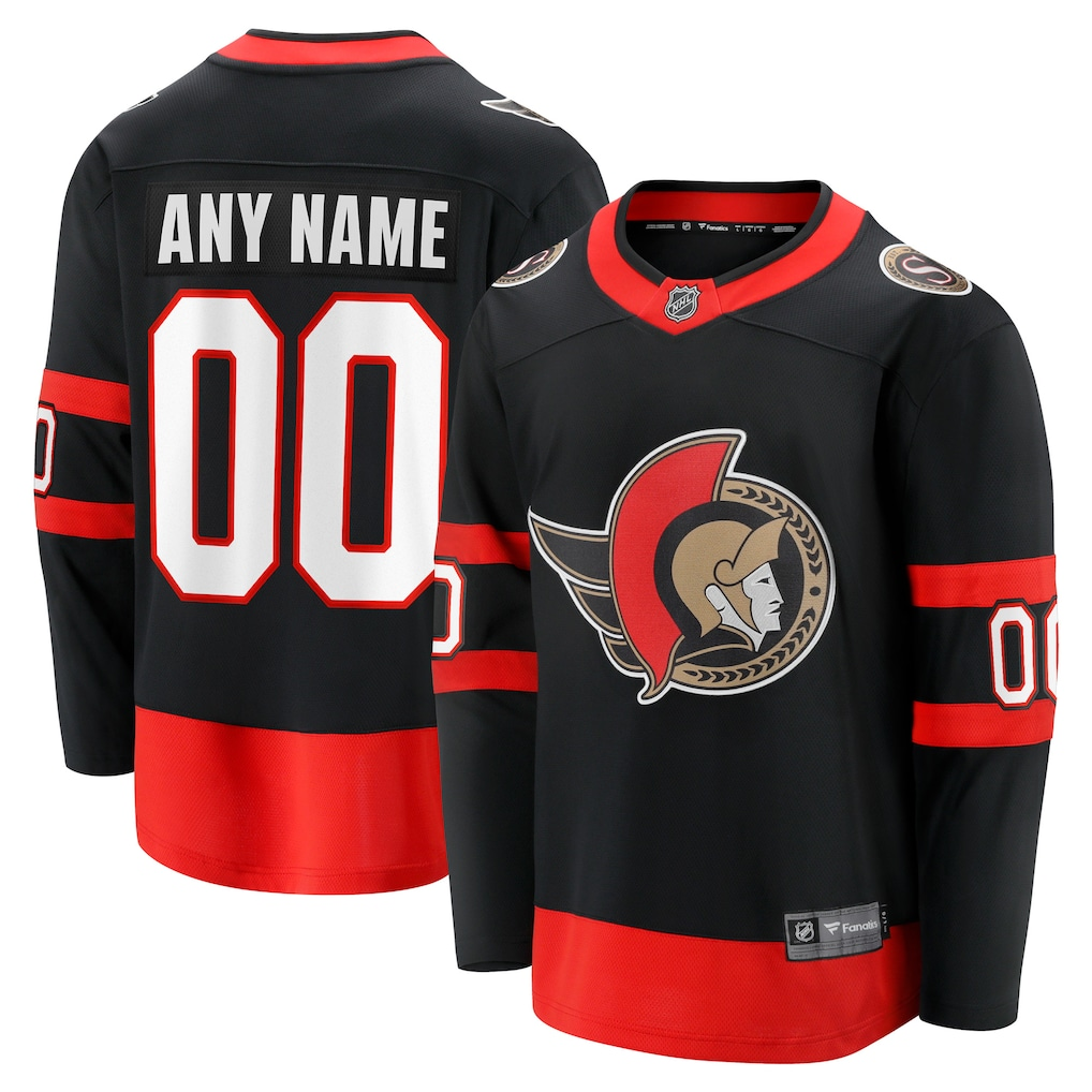 Ottawa Senators Black Custom Jersey - JerseysFreak