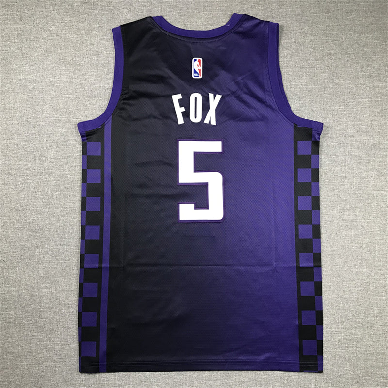 Men's Sacramento Kings De'Aaron Fox #5 Purple Swingman Jersey1 - Statement Edition