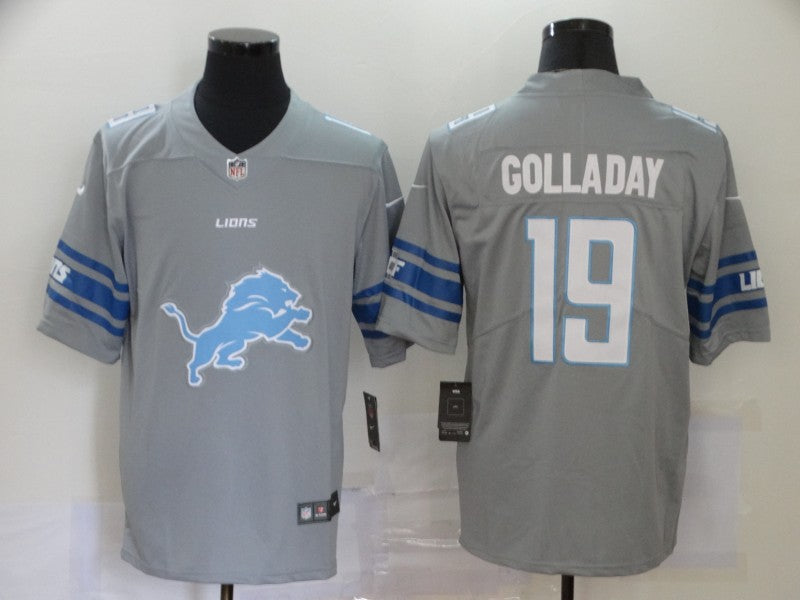 Men's Detroit Lions Kenny Golladay #19 Gray Game Player Jersey1