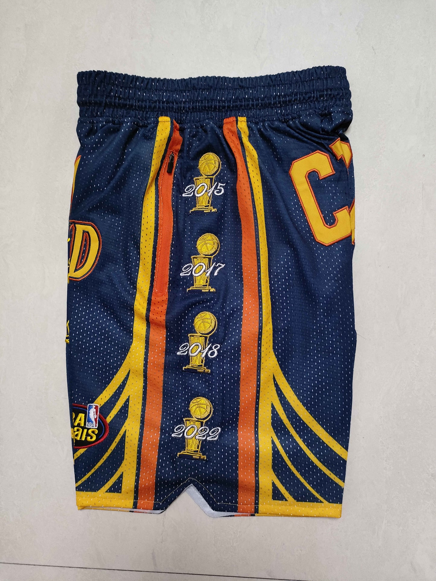 Men's Golden State Warriors Pocket Dark Blue Basketball Shorts1
