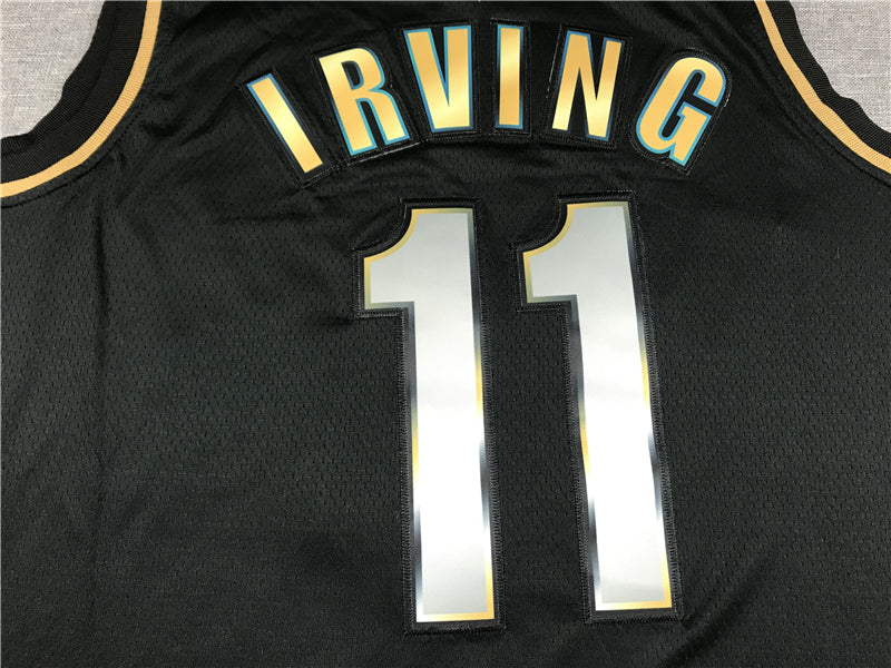 Men's Brooklyn Nets Kyrie Irving Black 2020/21 Swingman Player Jersey1