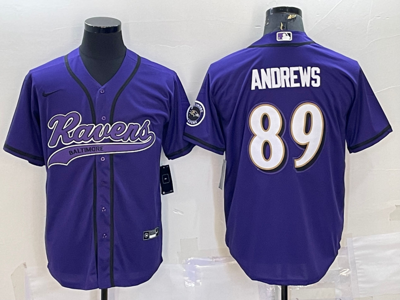 Men's Baltimore Ravens Mark Andrews #89 Purple Game Jersey1 Joint Edition