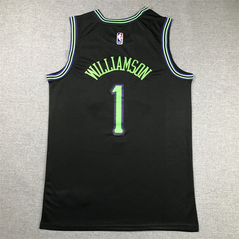 Men's New Orleans Pelicans Zion Williamson #1 Black 2023/24 Swingman Jersey1 - City Edition