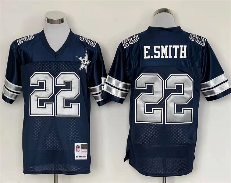 Men's Dallas Cowboys Emmitt Smith Mitchell & Ness Navy Legacy Replica Player Jersey1