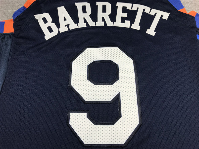 Men's New York Knicks RJ Barrett Navy Game Jersey - City Edition