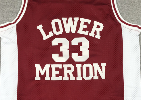 Men's Los Angeles Lakers Kobe Bryant #33 Lower Merion High School Jersey1 Maroon