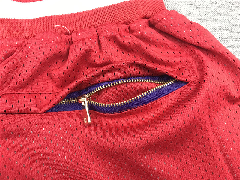 Men's Atlanta Hawks Red/White Basketball Retro Shorts1