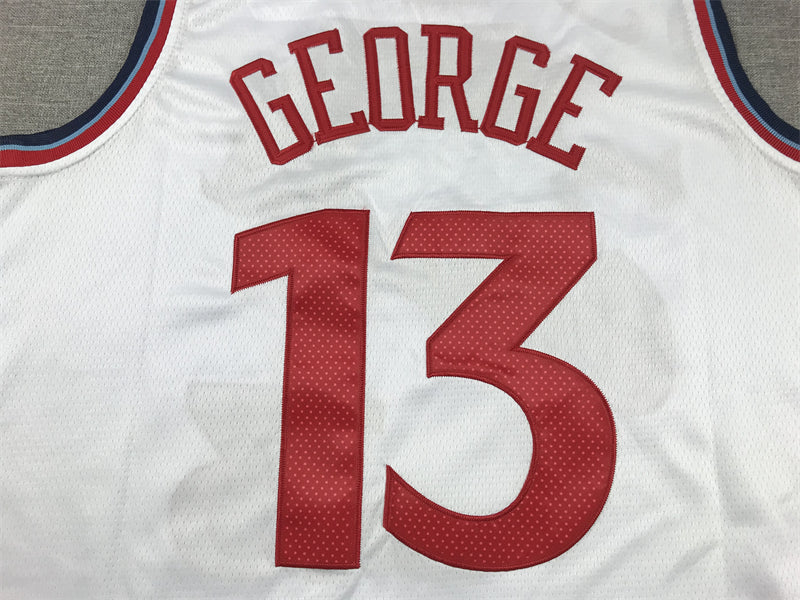 Men's LA Clippers Paul George #13 White Swingman Jersey1