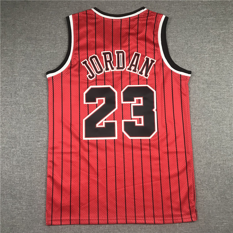 Men's Chicago Bulls Michael Jordan #23 Red Hardwood Classics Authentic Jersey1