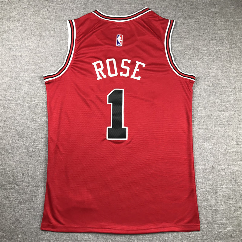 Men's Chicago Bulls Derrick Rose #1 Red Swingman Jersey1