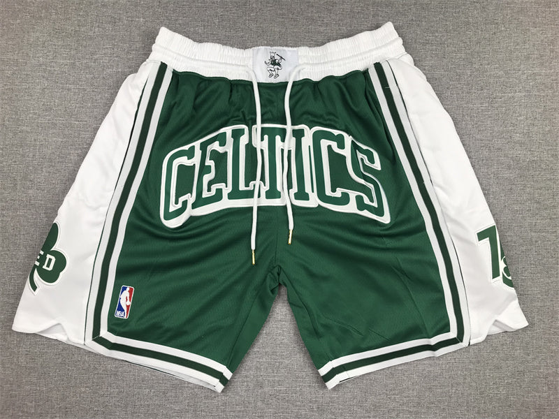 Men's Boston Celtics Green/White City Edition Basketball Shorts1