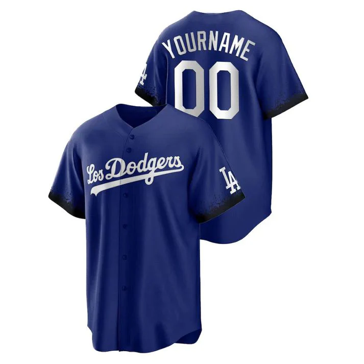 Men's Los Angeles Dodgers Royal Replica Custom Jersey1