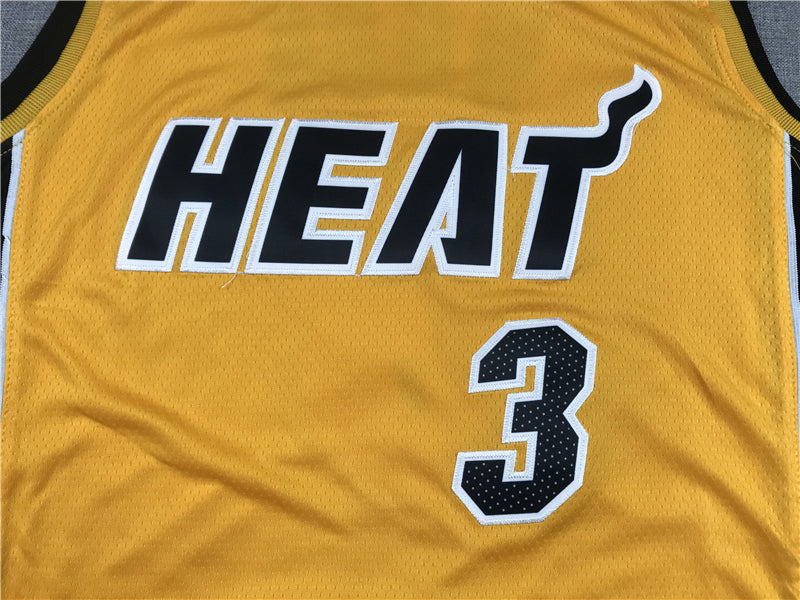 Men's Miami Heat Dwyane Wade #3 Gold 2020/21 Swingman Player Jersey1