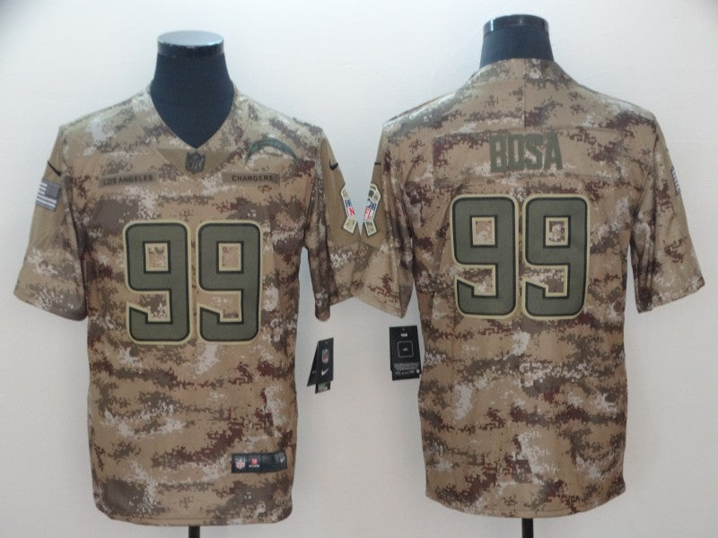 Men's Los Angeles Chargers Joey Bosa #99 Camouflage Game Jersey1