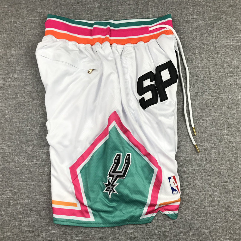 Men's San Antonio Spurs White City Edition Basketball Shorts1