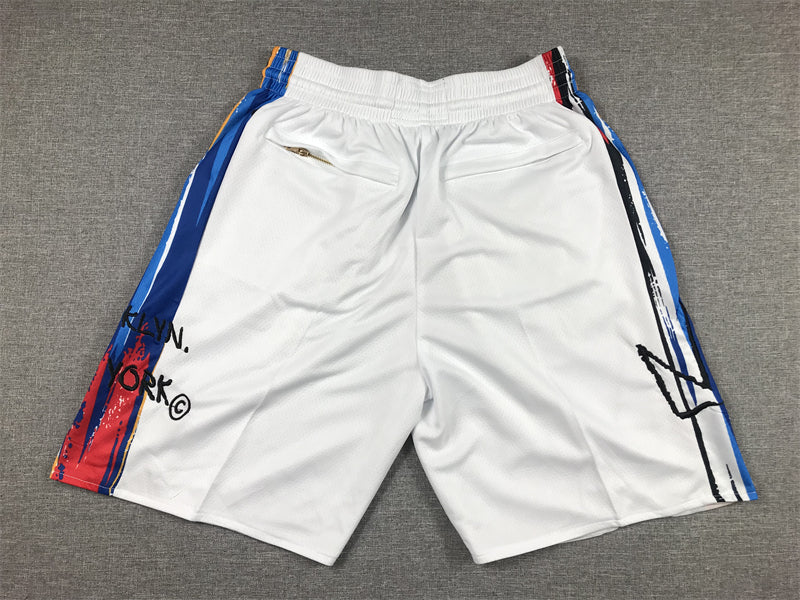 Men's Brooklyn Nets White 2022/23 Basketball Shorts1 City Edition