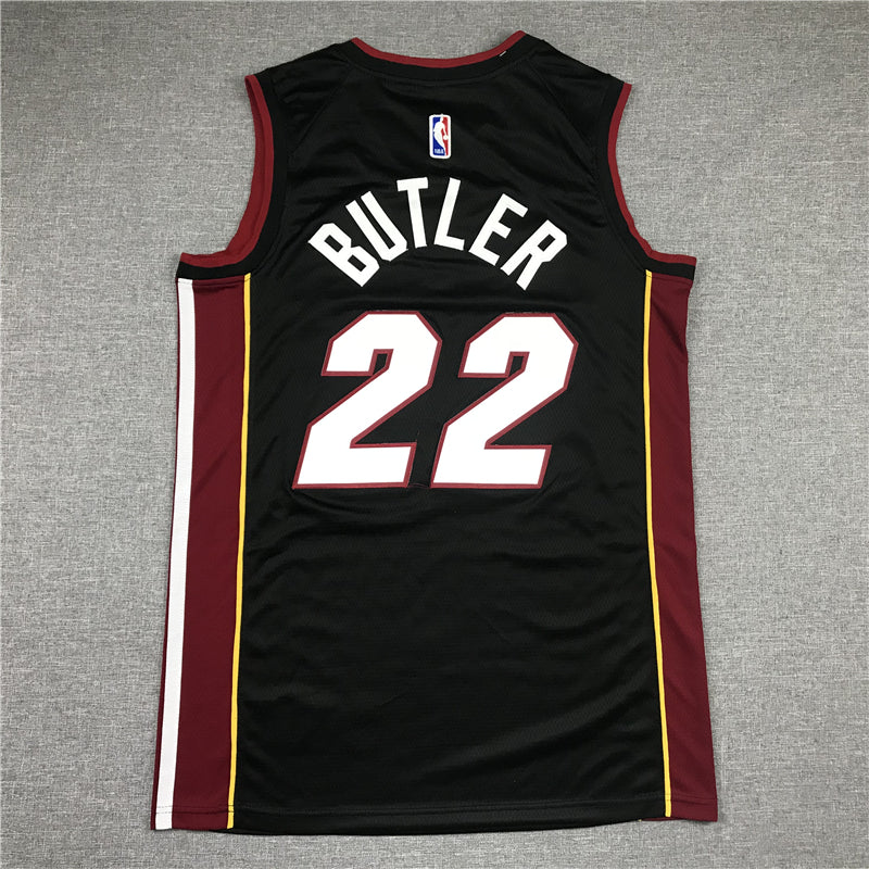 Men's Miami Heat Jimmy Butler #22 Black 2022/23 Swingman Jersey1 - Icon Edition