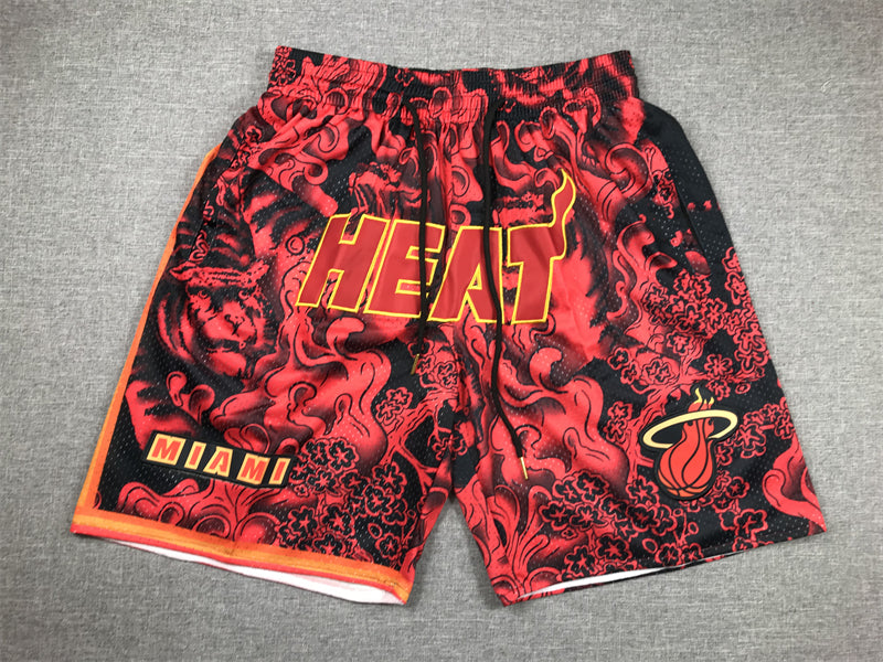 Men's Miami Heat Red Year of the Tiger Edition Pocket Shorts1