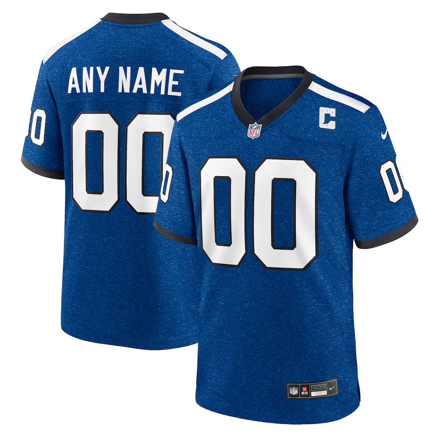 Custom1 Indianapolis Colts Blue Alternate Game Jersey1