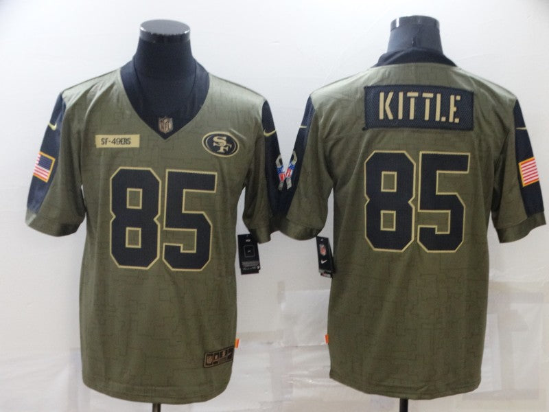 Men's San Francisco 49ers George Kittle #85 Brown Player Game Jersey1