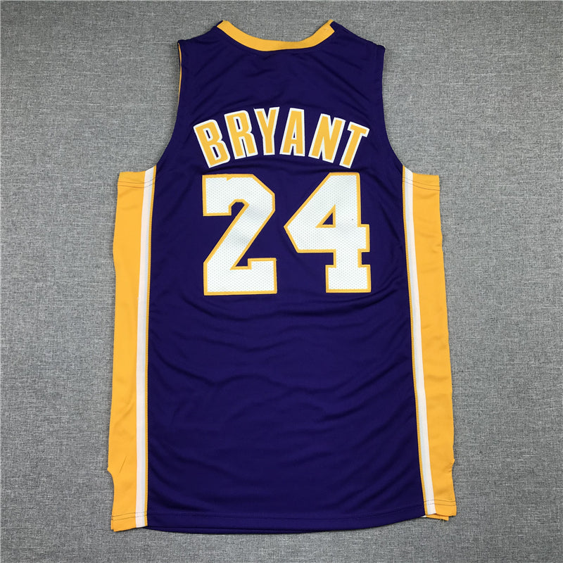 Men's Los Angeles Lakers Kobe Bryant Purple Hardwood Classics Authentic Jersey1