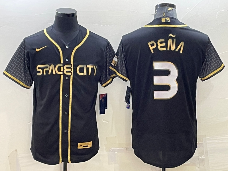 Men's Houston Astros Jeremy Pena #3 Black City Connect Replica Player Jersey1