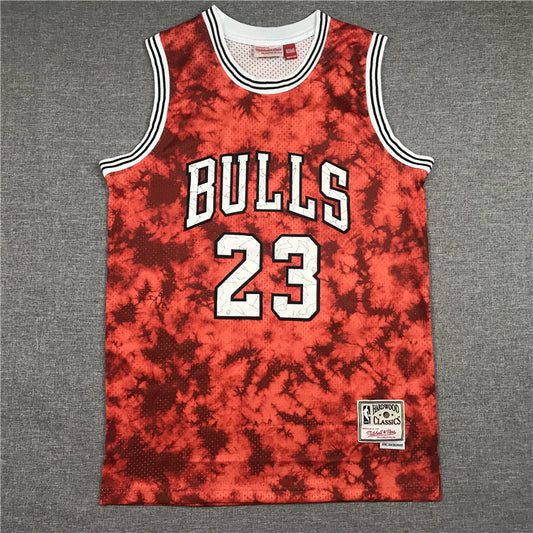 Men's Chicago Bulls Michael Jordan #23 Red Galaxy Swingman Jersey1