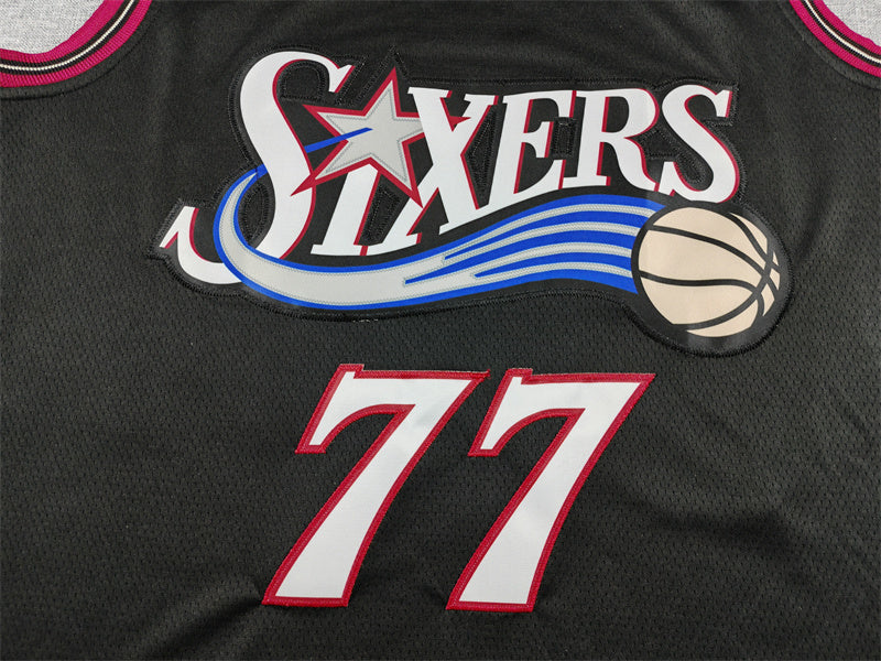 V.J. Edgecombe Philadelphia 76ers Black Classic Edition Jersey - 3