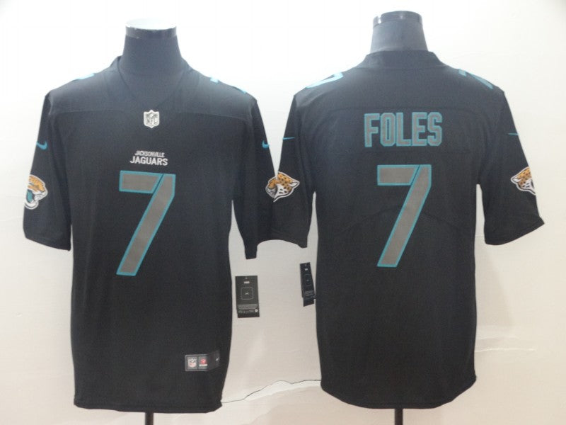 Men's Jacksonville Jaguars Nick Foles #7 Black Game Player Jersey1