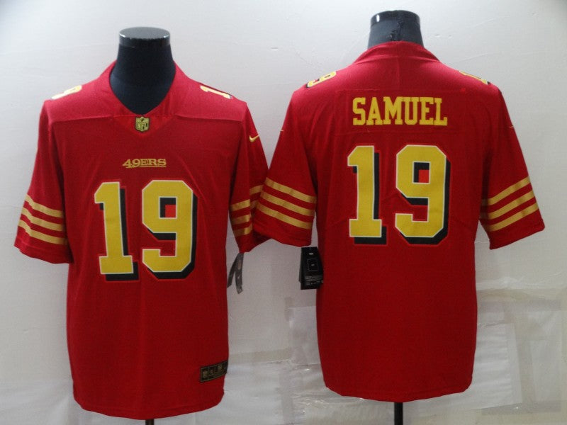 Men's San Francisco 49ers Deebo Samuel #19 Red Player Jersey1
