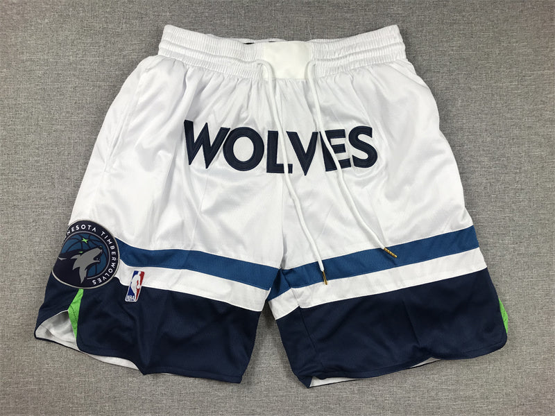 Men's Minnesota Timberwolves White Association Edition Pocket Shorts1