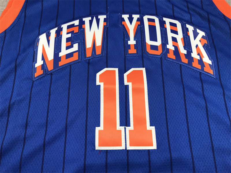 Men's New York Knicks Jalen Brunson #11 Blue 2023/24 Game Jersey - City Edition