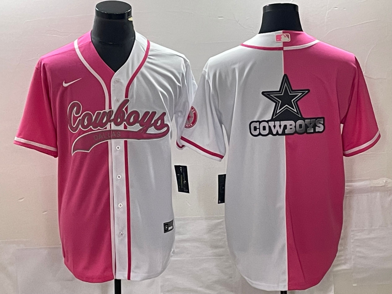 Men's Dallas Cowboys Pink/White Game Jersey1