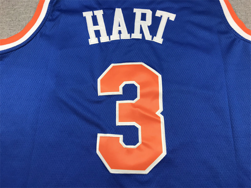 Men's New York Knicks Josh Hart #3 Blue Game Jersey - Icon Edition